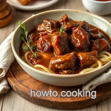 My Grandmother's Slow-Cooked Beef Bourguignon Delight: A Cozy Classic! Recipe Card