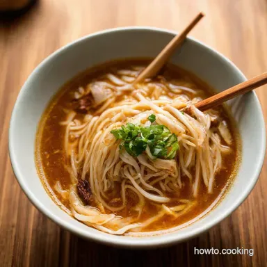SlurpWorthy Enoki Ramen Your Weeknight Umami Bomb Recipe Card
