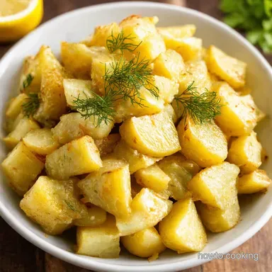 Smashed Crispy Potato Salad Proper LemonDill Zing Recipe Card