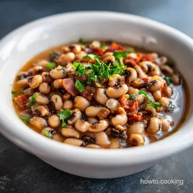 Black Eyed Peas Recipe: Smoky and Tender Recipe Card
