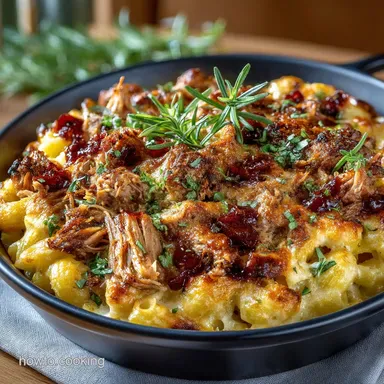 The Ultimate Smoky Pulled Pork Mac Cheese Bake Recipe Recipe Card