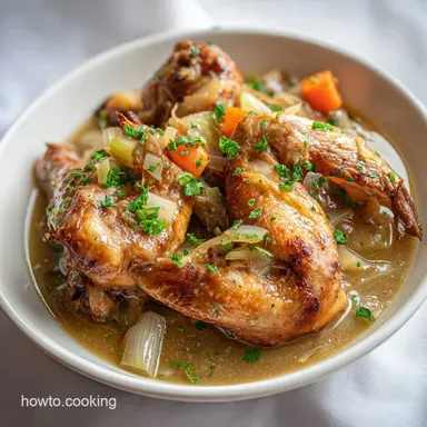 Smothered Turkey Wings Gravy Recipe: Southern Style for 5 Servings Recipe Card