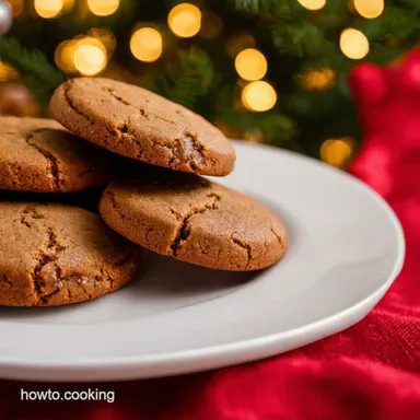 Soft Molasses Cookies Grandmas Chewy Christmas Treat Recipe Card