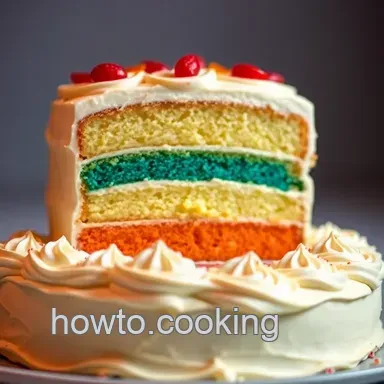 Colorful Sonic Cake Ideas: Celebrate with a Rainbow Layer Cake! Recipe Card