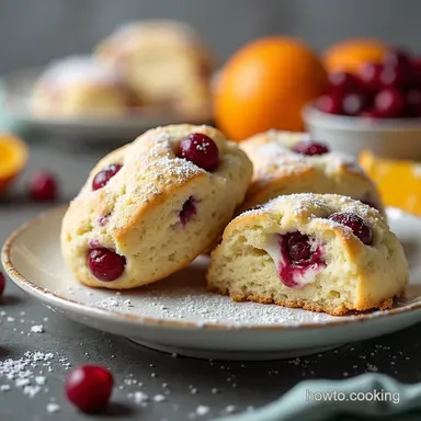 The Best Fluffy Cranberry Orange Sour Cream Scones Recipe