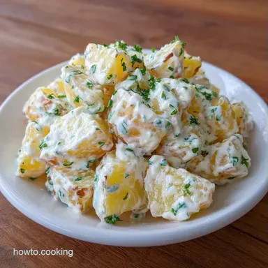 Sour Cream Potato Salad for 8 Servings Recipe Card