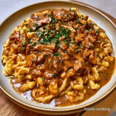 Spaetzle Mushroom Sauce for 4 Servings