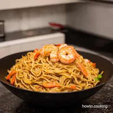 Speedy Shrimp Chow Mein Wok This Way to Deliciousness Recipe Card