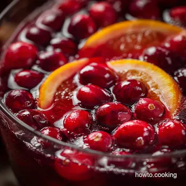 Non Alcoholic Christmas Punch Recipe: Spiced Cranberry Clementine Recipe Card