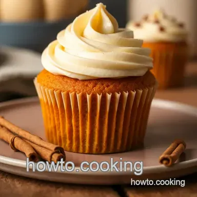 Cozy Spiced Pumpkin Cupcake Recipe with Cream Cheese Frosting Recipe Card