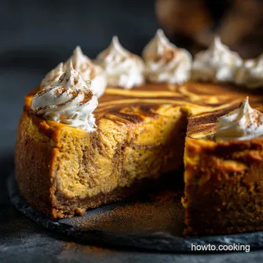 The Best Spiced Pumpkin Swirl Cheesecake Recipe No Cracks Recipe Card