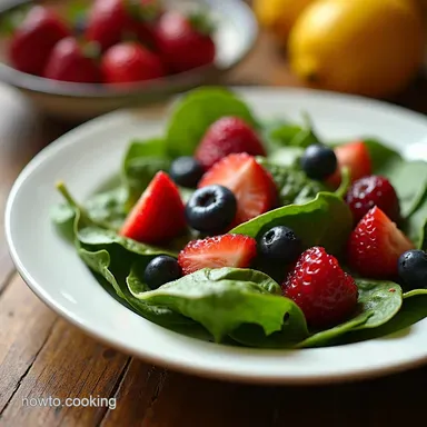 Spinach Berry Salad My Quick Healthy Summer GoTo Recipe Card