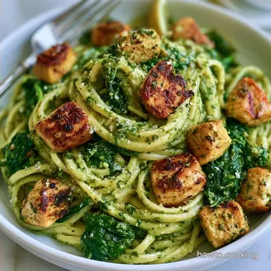 Spinach Chicken Pesto Pasta in 30 Minutes