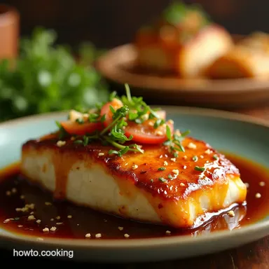 Sticky Ginger Soy Glazed Cod 20Minute FlakeApart Fish Recipe Card