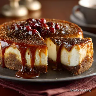 Thanksgiving Desserts: Sticky Toffee Cheesecake Showstopper
