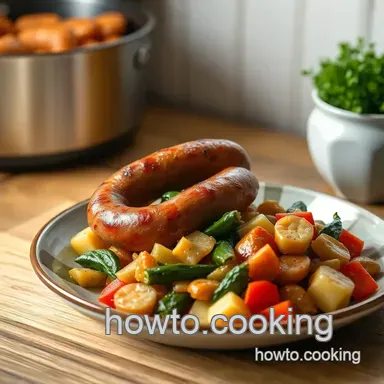 Delicious Stove Cooked Brats with Sautéed Veggies: A Hearty Weeknight Meal Recipe Card