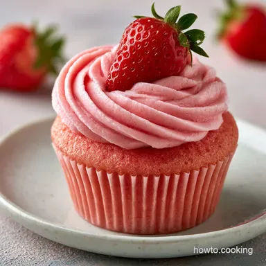 Strawberry Cupcakes: Silky and Fluffy Recipe Card