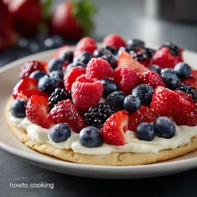 Fruit Pizza with Sugar Cookie Dough and Fresh Berries in 27 Minutes