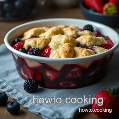 Easy Berry Cobbler Recipe: A Taste of British Summer! Recipe Card