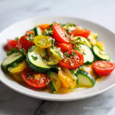 Summer Zucchini Salad Refreshing Recipe for 4 Servings Recipe Card