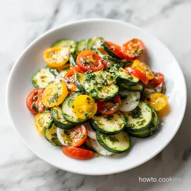 Summer Zucchini Salad Refreshing Recipe for 4 Servings