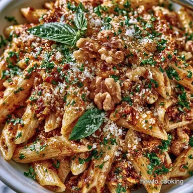 Sun Dried Tomato Penne in 20 Minutes Recipe Card