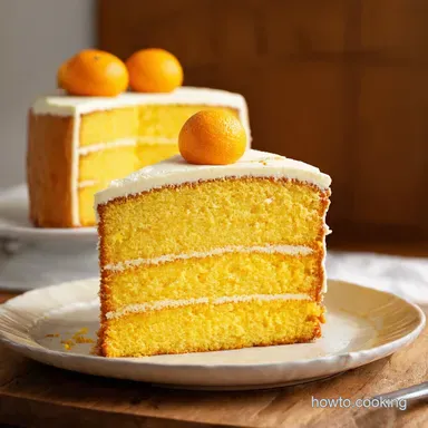 Sunshine Citrus Layer Cake Recipe A Zesty Delight Recipe Card