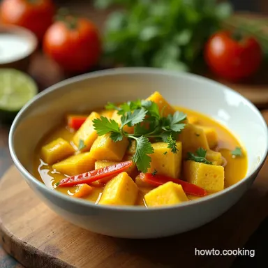 Sunshine in a Bowl Easy Thai Yellow Curry Recipe Card