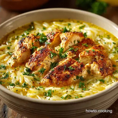 Sunshine Lemon Chicken Orzo Soup My GoTo Comfort Bowl Recipe Card