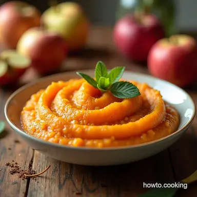 Sweet Potato Apple Puree Healthy refeies saudveis para bebs Recipe Card