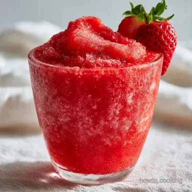 Sweet Strawberry Slushie in 10 Minutes Recipe Card