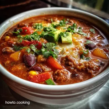 Taco Soup Ready in 30 Min Recipe Card
