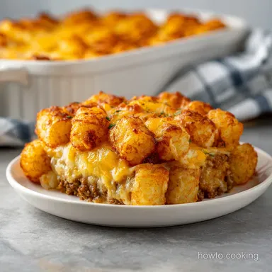 Tater Tot Casserole Recipe for 8 Servings
