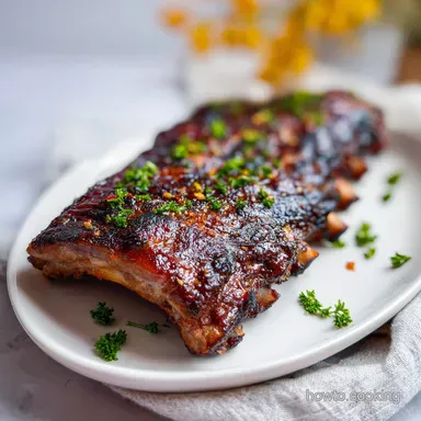 Marinated Ribs for 4 Servings: Tender Oven Baked Recipe