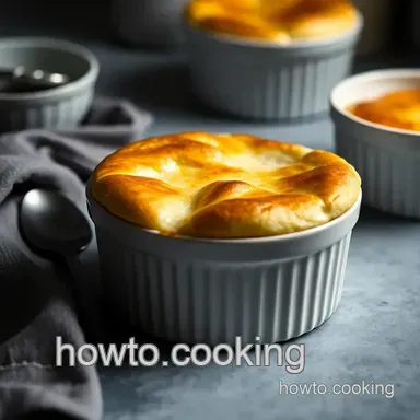 The Perfectly Puffed Classic Cheese Soufflé presentation