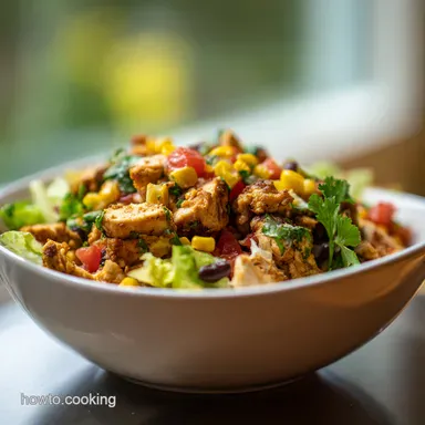 The Speedy Fiesta Quick and Easy Southwest Chicken Salad in 15 Minutes Recipe Card