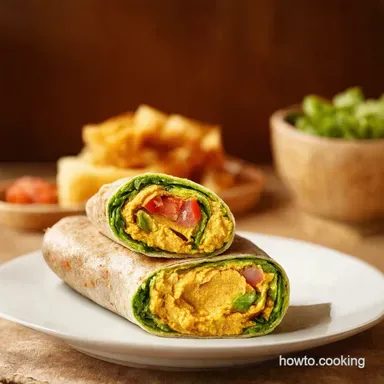 Mediterranean Hummus Wrap My GoTo Lunch Recipe Card