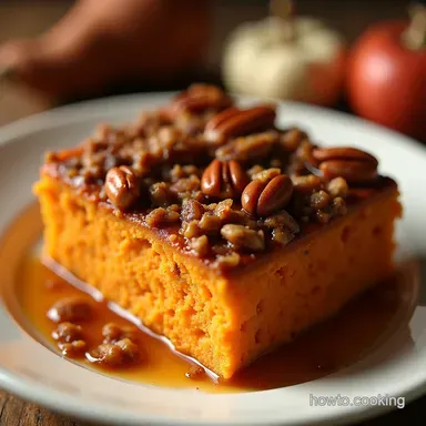 Velvety Sweet Potato Casserole with Pecan Topping Recipe Card