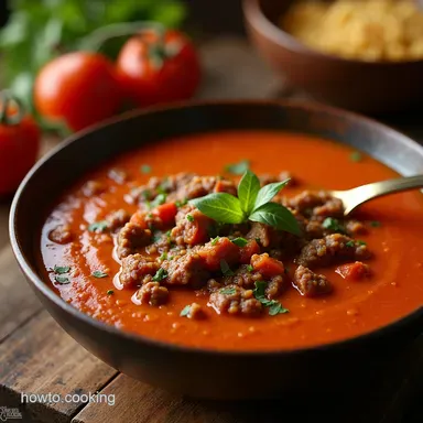 Spiced Beef Mince Tomato Soup A Winter Warmer Recipe Card