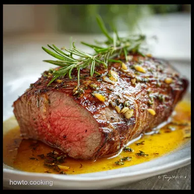 Top Sirloin Roast Oven Recipe for 8 Servings Recipe Card