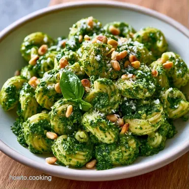 Traditional Pesto Pasta in 15 Minutes Recipe Card