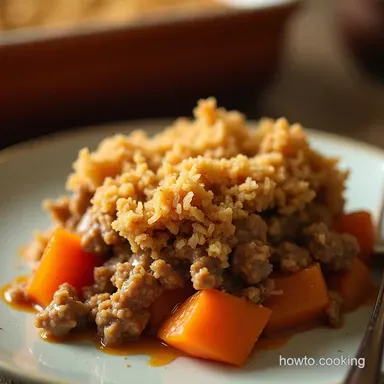 Healthy Ground Turkey Sweet Potato Casserole Recipe Recipe Card
