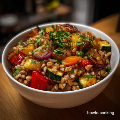 Farro: Tuscan Sunset Roasted Veggie Bowl Recipe