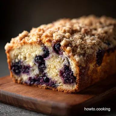 Greek Yogurt Blueberry Streusel Bread The Moistest Quick Bread Recipe Recipe Card