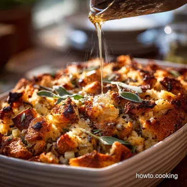 Homemade Stuffing: The Ultimate Sourdough Sage Recipe (Crisp Top) Recipe Card