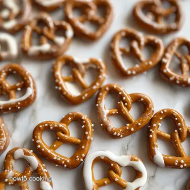 Valentines Snack with Heart-Shaped Pretzels: Buttery Chocolate Crunch Recipe Card