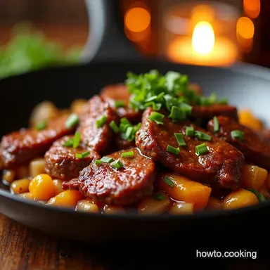 Best Chinese Pepper Steak Recipe with Tender Velveted Beef Recipe Card