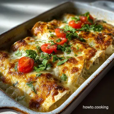 White Chicken Enchiladas: Creamy Oven-Baked in 45 Minutes Recipe Card