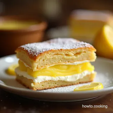 The Ultimate Zesty Lemon MilleFeuille Crispy Layers Cream Recipe Card