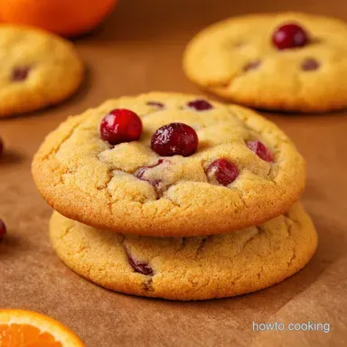 Zesty Orange Cranberry Cookies Easy Holiday Baking Recipe Card